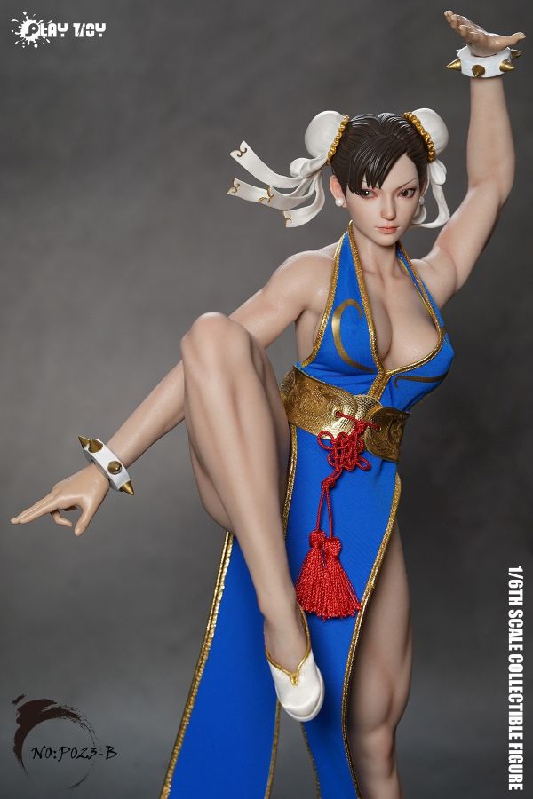 【史派克工廠】結單 預購免運24年Q4 PLAY TOY 1/6 格鬥女神 2.0 P023A黑衣 P023B藍衣 春麗 0621 PLAY TOY 1/6 格鬥女神 2.0 P023A黑衣 P023B藍衣 春麗
