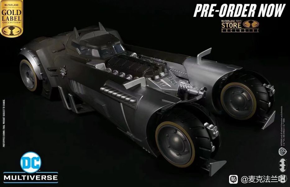 【史派克工廠】結單 預購24年7月 麥法蘭 McFarlane 金標 白騎士 蝙蝠車 不含人偶 0529 麥法蘭 McFarlane 金標 白騎士 蝙蝠車 不含人偶