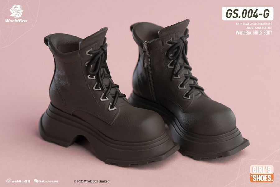 【史派克工廠】結單25年4月 Worldbox 1/6 厚底馬丁靴三色 黑色 軍綠色 褐色 黑色漆皮過膝亮面 0326 Worldbox 1/6 厚底馬丁靴三色 黑色 軍綠色 褐色 黑色漆皮過膝亮面