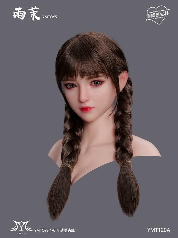 【史派克工廠】預購免運27年Q1 YMTOYS 1/6 雨茉 高仿真植髮女頭雕 YMT120ABCD 共4款 0716 YMTOYS 1/6 雨茉 高仿真植髮女頭雕 YMT120ABCD 共4款