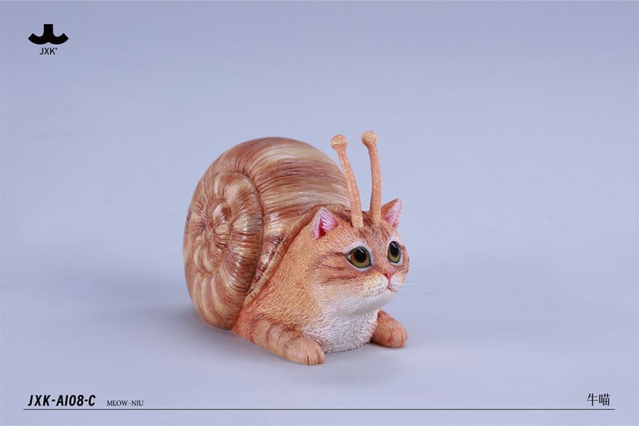 【史派克工廠】結單25年Q4 JXK 牛喵 JXK-AI08-ABCD 共4款 貓咪 蝸牛 模型 公仔 0801 JXK 牛喵 JXK-AI08-ABCD 共4款 貓咪 蝸牛 模型 公仔