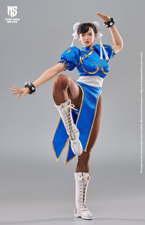 【史派克工廠】結單 預購免運24年10月 STAR MAN 1/6 女格鬥家 再版 MS-008A藍色旗袍版 & MS-008B藍色緊身連身 0619 STAR MAN 1/6 女格鬥家 再版 MS-008A藍色旗袍版 & MS-008B藍色緊身連身