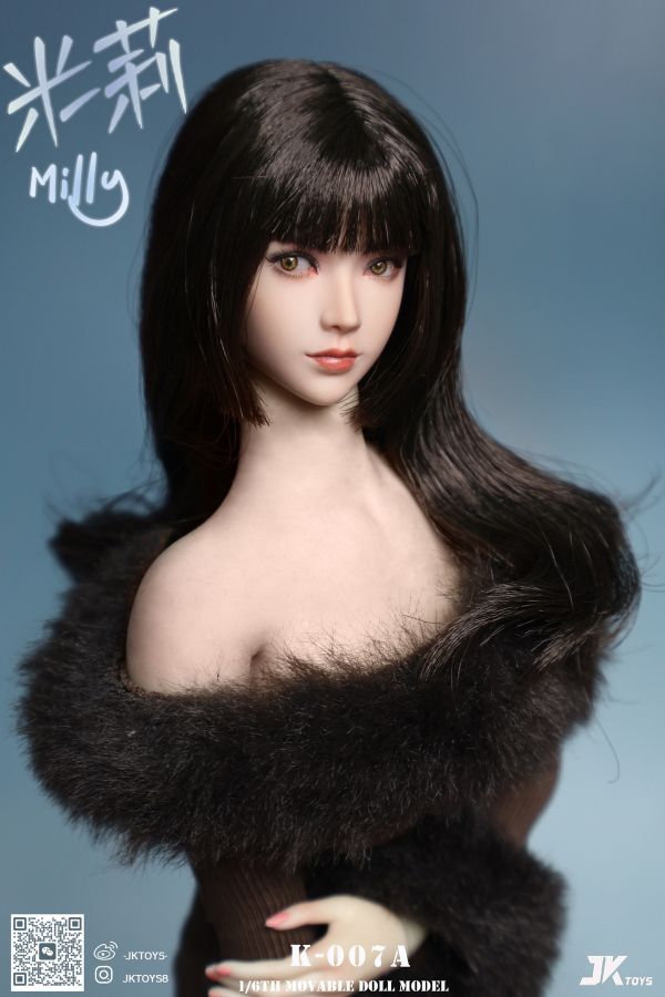 【史派克工廠】結單免運25年Q3 JKTOYS 1/6亞洲美女頭雕米莉milly 可動眼K-007ABC共3款 0515 JKTOYS 1/6亞洲美女頭雕米莉milly 可動眼K-007ABC共3款