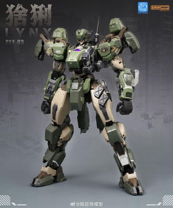 【史派克工廠】結單免運26年4月 銘匠傳 藍鯨系列 REA-03 猞猁 軍綠色 1/100 機甲組裝模型 0323 銘匠傳 藍鯨系列 REA-03 猞猁 軍綠色 1/100 機甲組裝模型