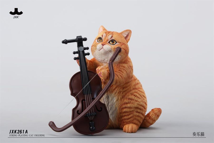 【史派克工廠】結單25年Q1 JXK 1/6 奏樂貓 貓 公仔 提琴 JXK261 共2款 0114 JXK 1/6 奏樂貓 貓 公仔 提琴 JXK261 共2款