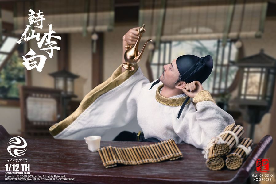 【史派克工廠】結單免運25年Q4 303TOYS 1/12 聖人系列 詩仙 李白 標準版 舉杯邀月版 0704 303TOYS 1/12 聖人系列 詩仙 李白 標準版 舉杯邀月版