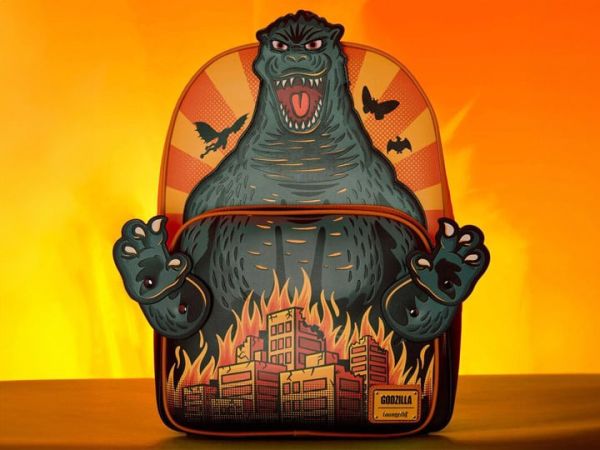 【史派克工廠】結單免運25年4月 LOUNGEFLY 哥吉拉 燃燒之城 背包 45CM 0319 LOUNGEFLY 哥吉拉 燃燒之城 背包 45CM