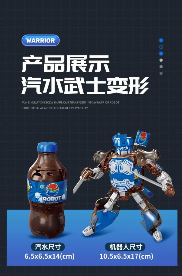 【史派克工廠】結單即將到貨 變形金剛 可樂汽水武士 可變形可動 4款可選 10.5cm 0820 變形金剛 可樂汽水武士 可變形可動 4款可選 10.5cm