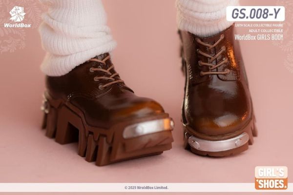 【史派克工廠】預購免運26年1月 Worldbox 1/6 兩穿推土機靴 黑色 黃褐色 2款 1218 Worldbox 1/6 兩穿推土機靴 黑色 黃褐色 2款