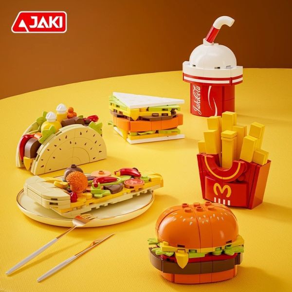 【史派克工廠】結單 預購24年7月 JAKI 佳奇 美食積木 冰箱磁鐵 漢堡 可樂 薯條 益智玩具 0719 JAKI 佳奇 美食積木 冰箱磁鐵 漢堡 可樂 薯條 益智玩具