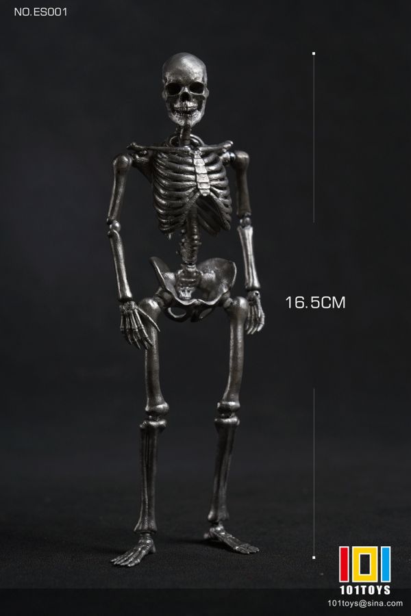 【史派克工廠】結單預購24年Q4 101TOYS 1/12 NO.ES001 掌上精靈系列 骷髏骨架素體 銀色原色 0815 101TOYS 1/12 NO.ES001 掌上精靈系列 骷髏骨架素體 銀色原色