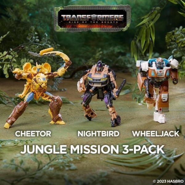 【史派克工廠】現貨 變形金剛 TF7 萬獸崛起 JUNGLE MISSION 3-PACK 黃豹 夜鶯 千斤頂 