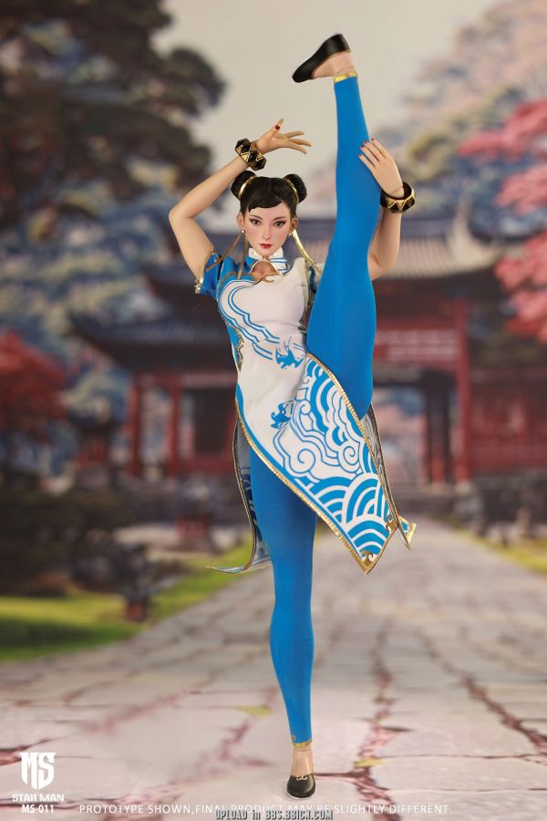 【史派克工廠】結單免運25年Q1 STAR MAN 1/6 快打旋風 春麗 女格鬥家 藍色雲紋白旗袍版MS-011 1112 STAR MAN 1/6 快打旋風 春麗 女格鬥家 藍色雲紋白旗袍版MS-011