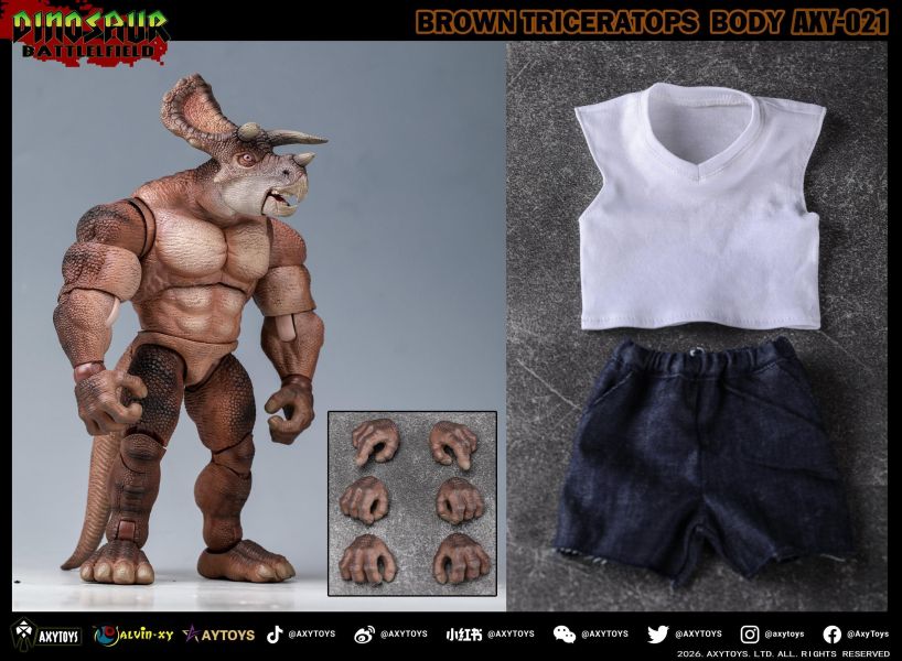 【史派克工廠】預購免運26年Q3 AXYTOYS 1/12 三角龍 國王 可動人偶 豪華版 基礎版 4版 0326 AXYTOYS 1/12 三角龍 國王 可動人偶 豪華版 基礎版 4版