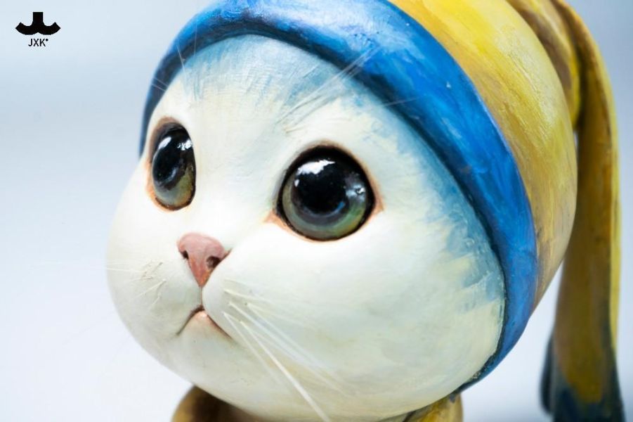 【史派克工廠】預購免運26年Q2 JXK JXK330 戴珍珠耳環的貓 貓 動物 模型 0401 JXK JXK330 戴珍珠耳環的貓 貓 動物 模型