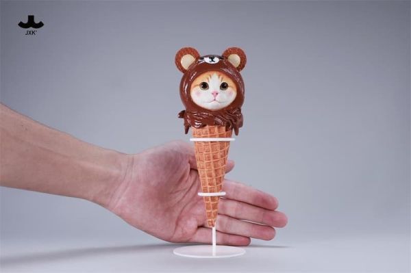 【史派克工廠】結單25年Q4 JXK 動物公仔 JXK300A/B 甜筒貓2.0 共2款 貓咪 模型 公仔 0822 JXK 動物公仔 JXK300A/B 甜筒貓2.0 共2款 貓咪 模型 公仔