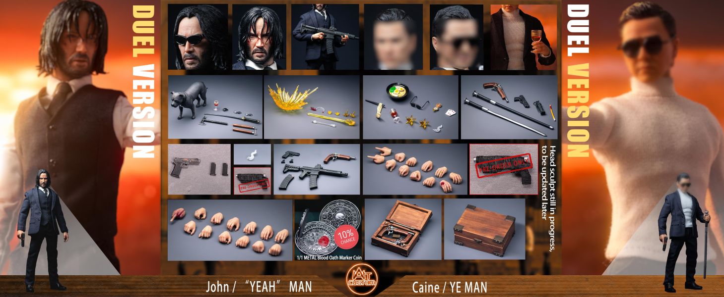 【史派克工廠】結單 預購Q4 ATcustom 捍衛任務4 基努李維John wick 甄子丹 肯恩 6吋 決鬥版 0714 ATcustom 捍衛任務4 基努李維John wick 甄子丹 肯恩 6吋 決鬥版