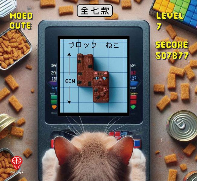 【史派克工廠】結單25年6月 Bid Toys 方塊喵 立體造型磁鐵 一套7款 0417 Bid Toys 方塊喵 立體造型磁鐵 一套7款