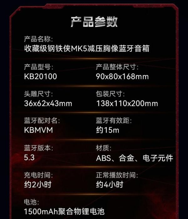 【史派克工廠】現貨免運 Killerbody mk5 鋼鐵人 胸像 藍牙音箱 頭盔面具 模型 Killerbody mk5 鋼鐵人 胸像 藍牙音箱 頭盔面具 模型