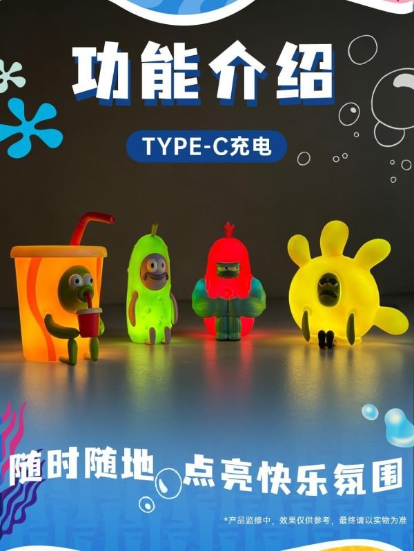 【史派克工廠】預購免運26年11月 TOYMIE 海綿寶寶路人魚派對 比奇堡居民系列夜燈盲盒 中盒4入 1027 TOYMIE 海綿寶寶路人魚派對 比奇堡居民系列夜燈盲盒 中盒4入