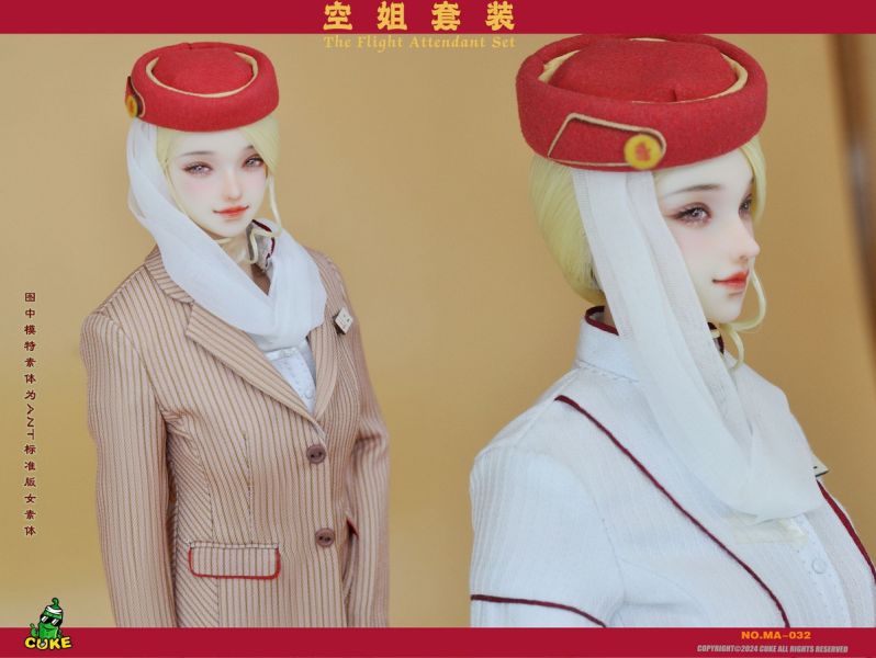【史派克工廠】結單預購免運24年Q4 CUKE TOYS 1/6 Q航空姐服飾套裝 MA-032 0925 CUKE TOYS 1/6 Q航空姐服飾套裝 MA-032