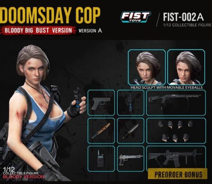 【史派克工廠】預購免運Q1 Fist Toys 末日女警 FIST-002 標準/血版 大小胸四版 可動 0616 Fist Toys 末日女警 FIST-002 標準/血版 大小胸四版 可動
