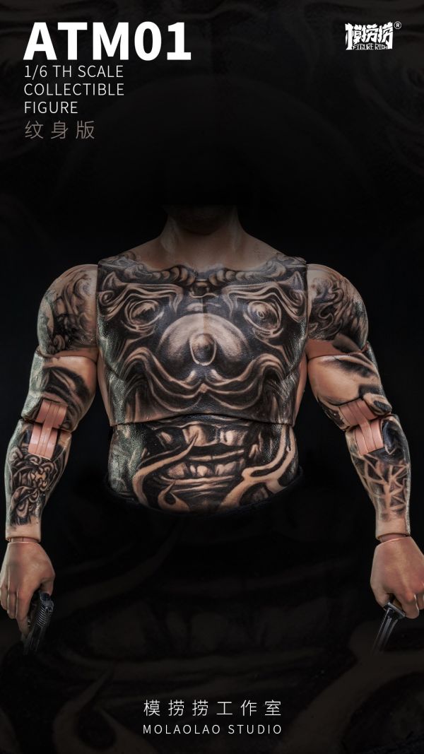 【史派克工廠】結單 預購Q4 模撈撈 1/6 超可動兵人素體系列 ATM01 標準版 & ATM01-1 紋身版 0627 模撈撈 1/6 超可動兵人素體系列 ATM01 標準版 & ATM01-1 紋身版