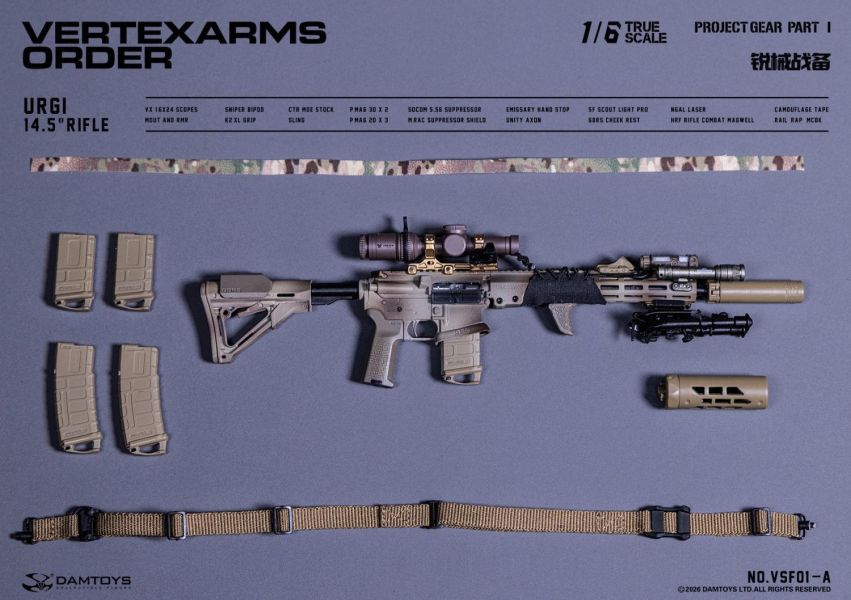 【史派克工廠】預購免運Q4 DAMTOYS 1/6 銳械戰備武器吊卡第一彈 NO.VSF01-A-G 共7款 0514 DAMTOYS 1/6 銳械戰備武器吊卡第一彈 NO.VSF01-A-G 共7款