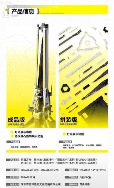 【史派克工廠】預購免運26年12月 星環重工 明日方舟 終末地 聚能構件 協議核心 1/64 附特典 0616 星環重工 明日方舟 終末地 聚能構件 協議核心 1/64 附特典