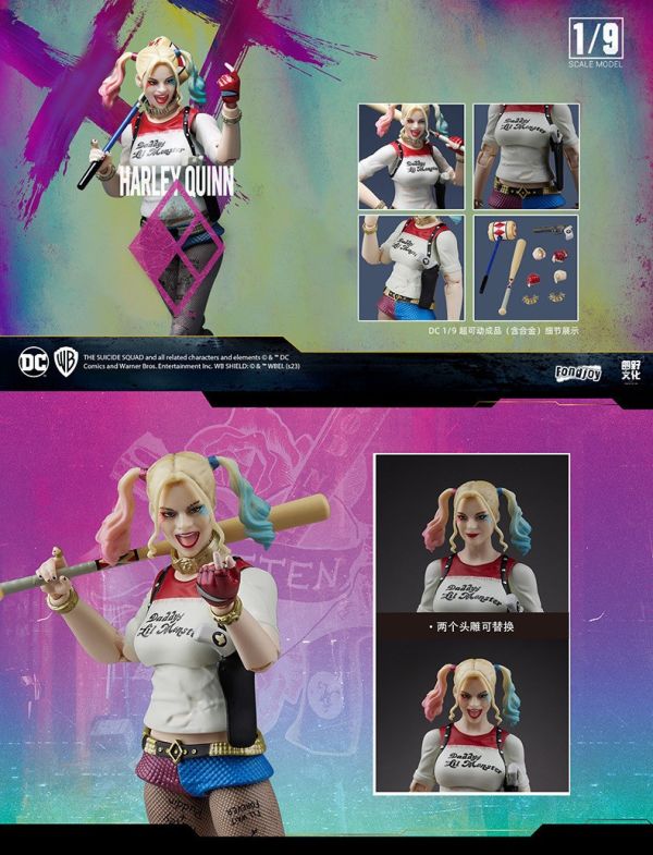 【史派克工廠】結單 預購免運23年9月 Fondjoy DC 正義聯盟 1/9 小丑女 可動 0829 Fondjoy DC 正義聯盟 1/9 小丑女 可動