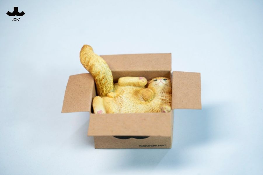 【史派克工廠】預購26年Q1 JXK 快遞貓5.0 Cardboard Box Cat 動物模型 4色 0122 JXK 快遞貓5.0 Cardboard Box Cat 動物模型 4色