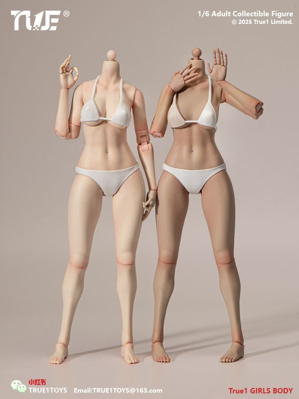 【史派克工廠】結單免運25年Q3 True1Toys 1/6 窄肩全可動手關節 女素體 中胸大胸 白肌色淺麥色 0507 True1Toys 1/6 窄肩全可動手關節 女素體 中胸大胸 白肌色淺麥色