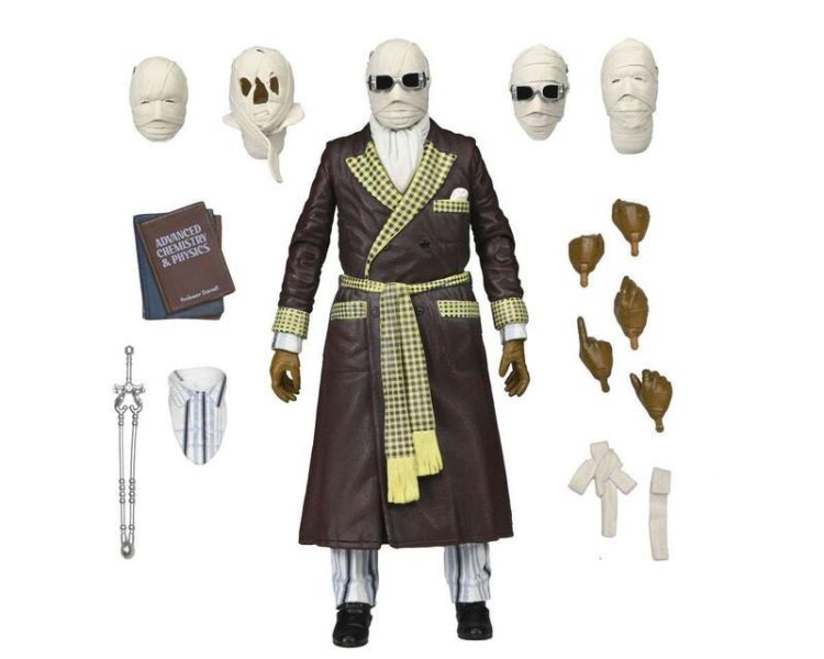 【史派克工廠】現貨 NECA 環球怪物 隱形人 Kemp House 彩色 7吋 可動人偶 0913 NECA 環球怪物 隱形人 Kemp House 彩色 7吋 可動人偶