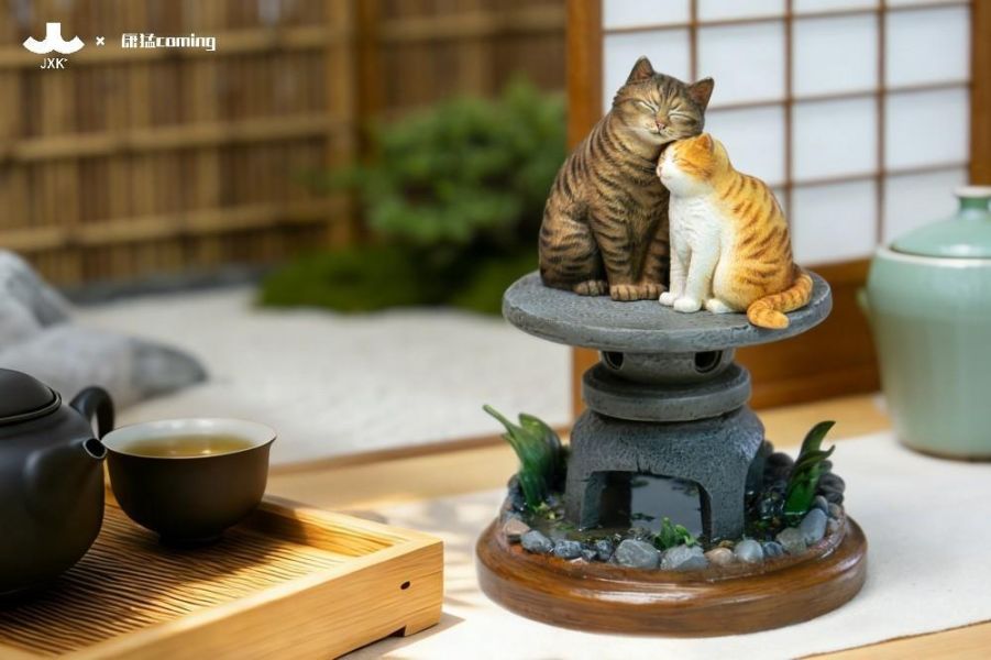 【史派克工廠】預購免運26年Q2 JXK JXK331 石間貓憩 貓 動物 模型 0401 JXK JXK331 石間貓憩 貓 動物 模型