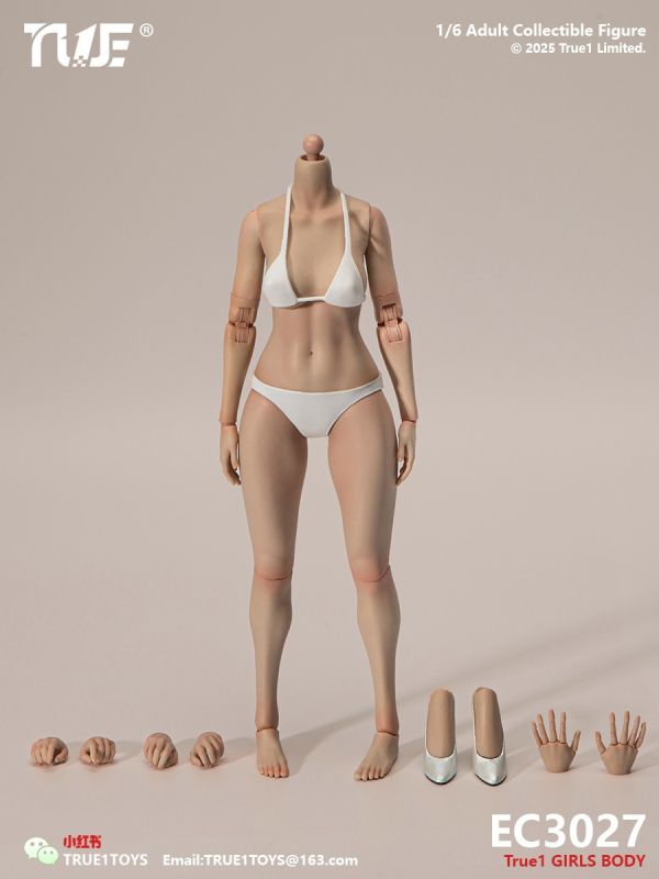【史派克工廠】結單免運25年Q3 True1Toys 1/6 窄肩全可動手關節 女素體 中胸大胸 白肌色淺麥色 0507 True1Toys 1/6 窄肩全可動手關節 女素體 中胸大胸 白肌色淺麥色