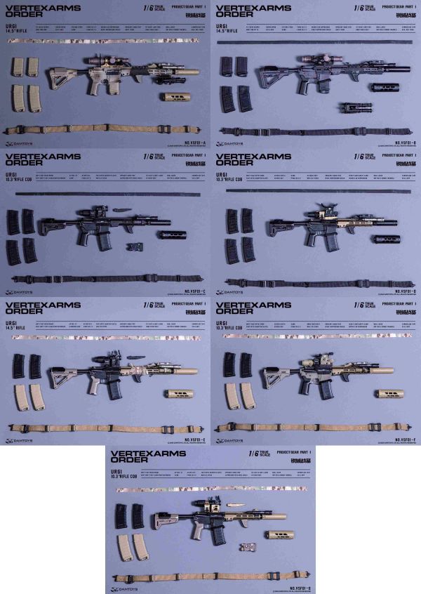 【史派克工廠】預購免運Q4 DAMTOYS 1/6 銳械戰備武器吊卡第一彈 NO.VSF01-A-G 共7款 0514 DAMTOYS 1/6 銳械戰備武器吊卡第一彈 NO.VSF01-A-G 共7款