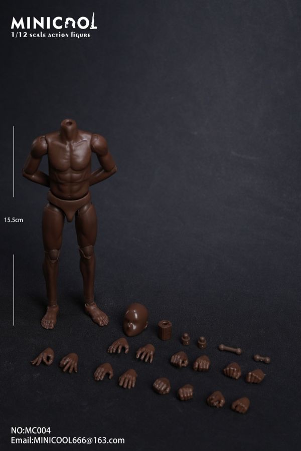 【史派克工廠】結單 預購24年8月 MINI COOL 1/12 6寸 可動男性素體 共6款MC001 0726 MINI COOL 1/12 6寸 可動男性素體 共6款MC001