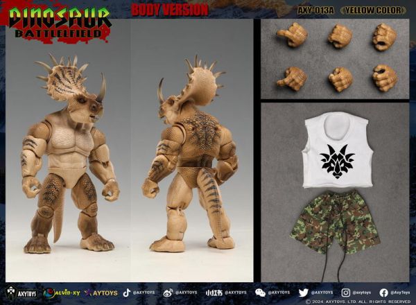 【史派克工廠】結單免運25年Q2 AXYTOYS 恐龍戰場 食草帝國 角龍軍團 基礎版 灰色紅色黃色限定色 0319 AXYTOYS 恐龍戰場 食草帝國 角龍軍團 基礎版 灰色紅色黃色限定色