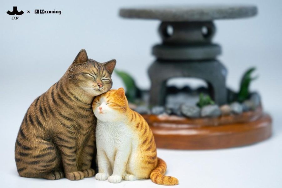 【史派克工廠】預購免運26年Q2 JXK JXK331 石間貓憩 貓 動物 模型 0401 JXK JXK331 石間貓憩 貓 動物 模型