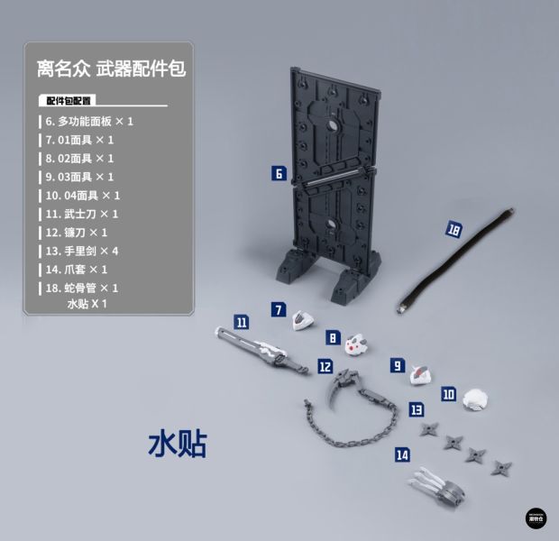 【史派克工廠】結單免運25年Q1 和模線 超限零點 第二彈 1/100 忍者 孤影 離合眾小隊 配件包 1213 和模線 超限零點 第二彈 1/100 忍者 孤影 離合眾小隊 配件包