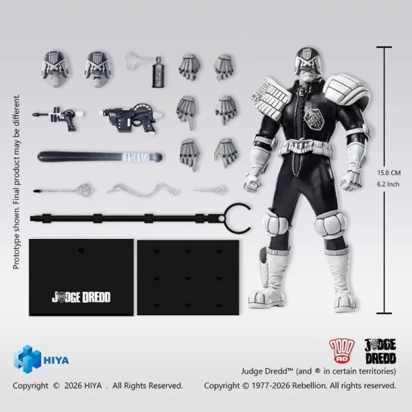 【史派克工廠】預購27年Q1 HIYA 海雅 E.S.S. 超時空戰警 判官爵德 黑白版 可動人偶 1/12 0819 HIYA 海雅 E.S.S. 超時空戰警 判官爵德 黑白版 可動人偶 1/12
