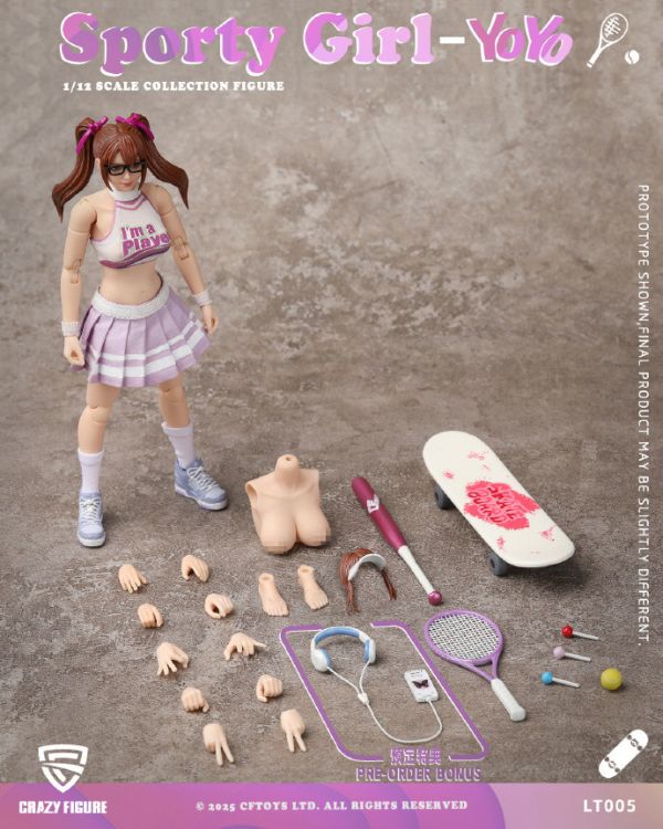【史派克工廠】預購25年Q3 CFTOYS 1/12 運動女孩 悠悠 可動人偶 LT005 15cm 0519 CFTOYS 1/12 運動女孩 悠悠 可動人偶 LT005 15cm
