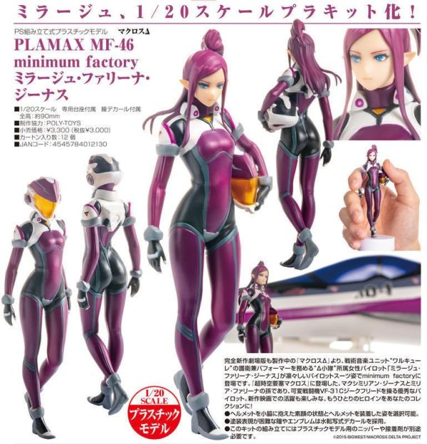 【史派克工廠】結單 預購24年10月 代理版 PLAMAX MF-46 微縮模型 超時空要塞 米拉潔 1/20 再販 0503 代理版 PLAMAX MF-46 微縮模型 超時空要塞 米拉潔 1/20 再販