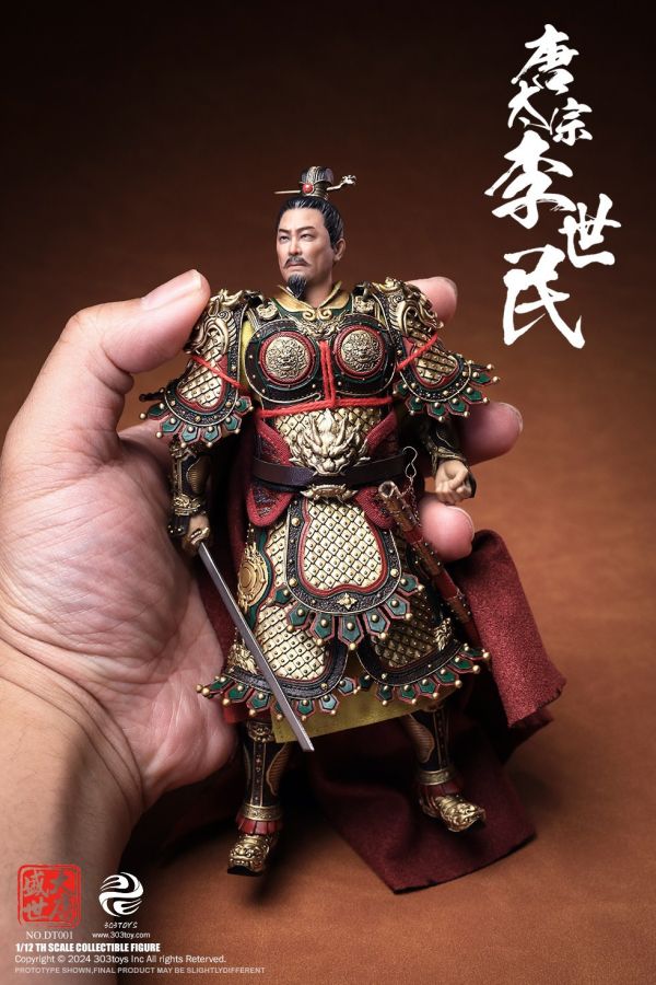 【史派克工廠】結單預購免運24年Q4 303TOYS 1/12 盛世大唐 唐太宗 李世民 單人版DT001 人馬旗版DT001B 0815 303TOYS 1/12 盛世大唐 唐太宗 李世民 單人版DT001 人馬旗版DT001B