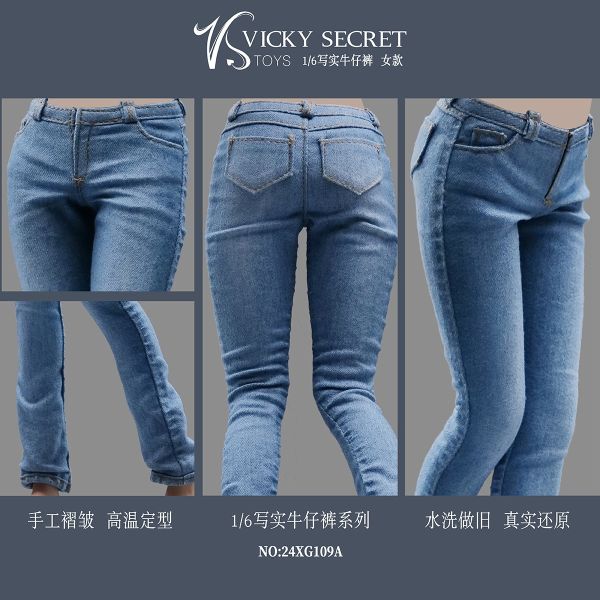 【史派克工廠】結單25年Q2 VSTOYS 1/6 寫實牛仔褲 24XG109A淺藍色女 深藍色女 0109 VSTOYS 1/6 寫實牛仔褲 24XG109A淺藍色女 深藍色女