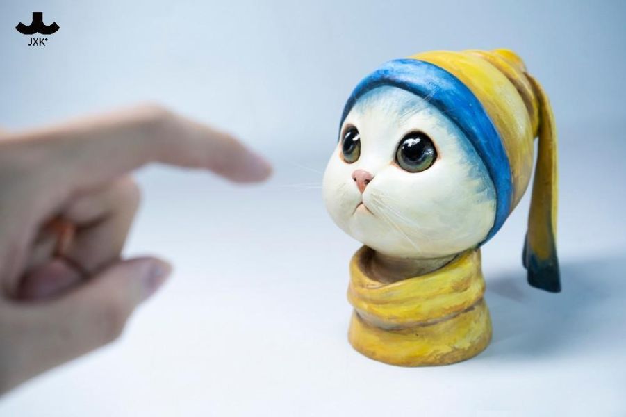 【史派克工廠】預購免運26年Q2 JXK JXK330 戴珍珠耳環的貓 貓 動物 模型 0401 JXK JXK330 戴珍珠耳環的貓 貓 動物 模型