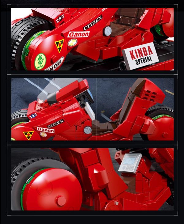 【史派克工廠】結單 預購4月 JIE-STAR HU0854 阿基拉金田的摩托車 拼插小顆粒 益智塑膠機車 積木玩具 0411 JIE-STAR HU0854 阿基拉金田的摩托車 拼插小顆粒 益智塑膠機車 積木玩具