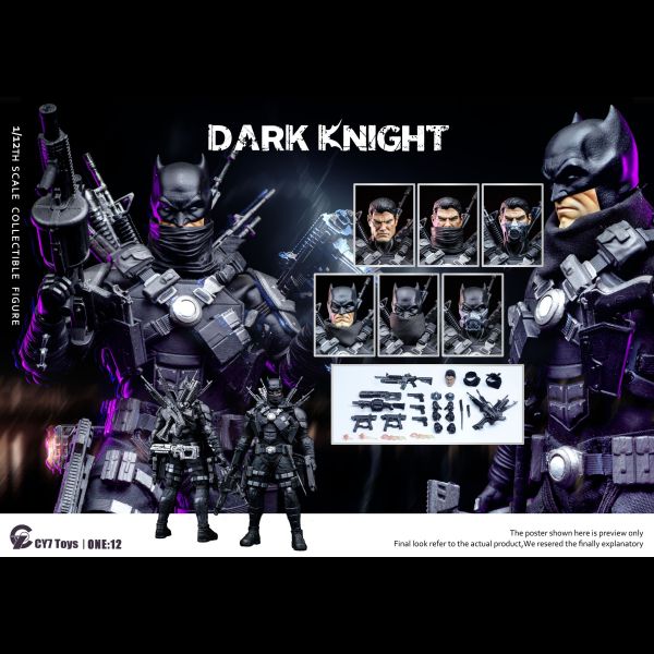 【史派克工廠】現貨 CY7 Toys 蝙蝠俠 1/12 可動 黑夜騎士 X0802 PCTOYS 1/12 幻客 標準版 豪華版 6吋 可動人偶