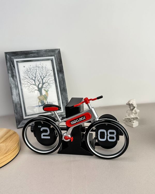 【史派克工廠】結單免運26年1月 MIDCLOCK 桌面自動翻頁時鐘 二代自行車 12小時制 6色 0130 MIDCLOCK 桌面自動翻頁時鐘 二代自行車 12小時制 6色