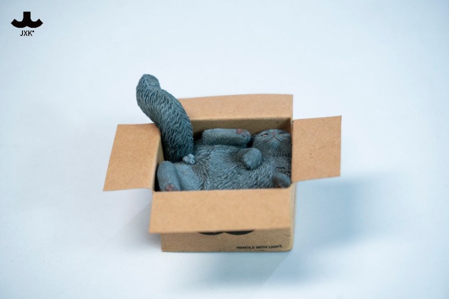 【史派克工廠】預購26年Q1 JXK 快遞貓5.0 Cardboard Box Cat 動物模型 4色 0122 JXK 快遞貓5.0 Cardboard Box Cat 動物模型 4色